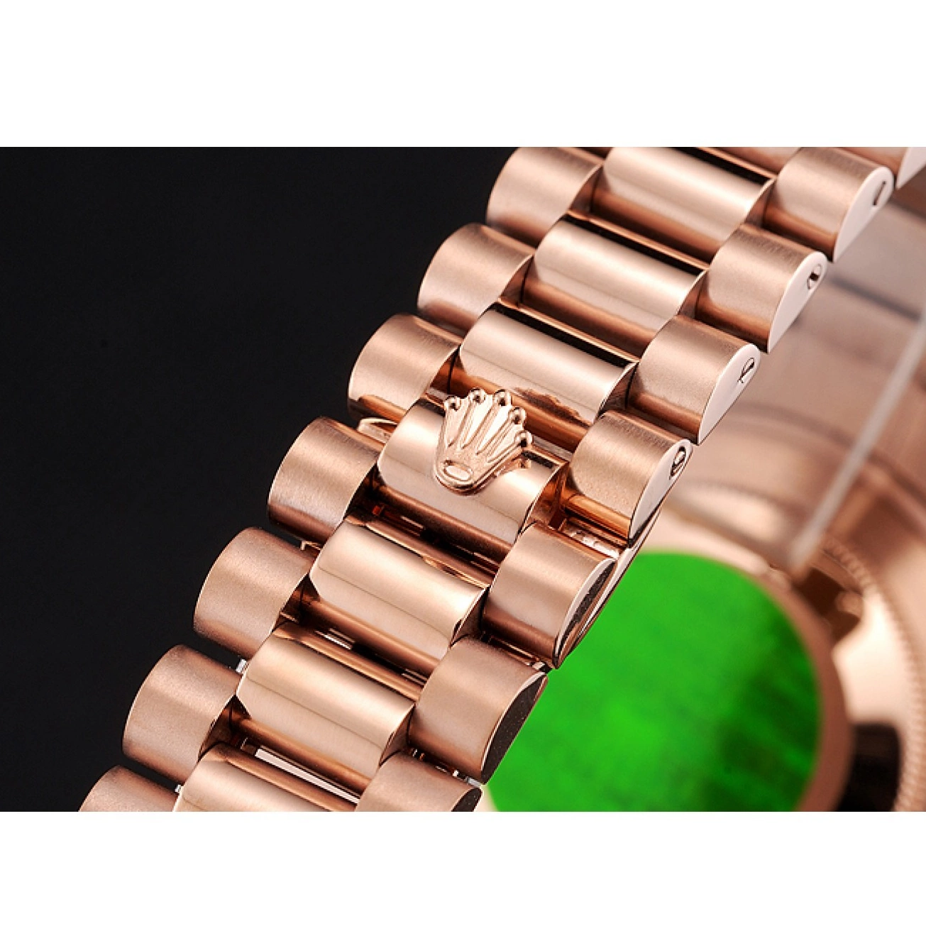 Aaa replica watch 40 Etched Day Rose Bracelet Rose Rolex And Swiss Gold Date Gold Dial Case 0716